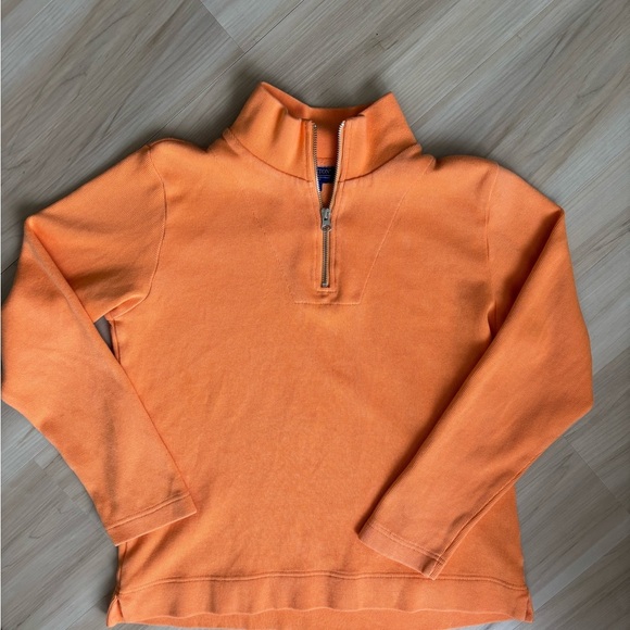 Pendleton women’s Orange Peach Quarter-Zip Sweatshirt - Picture 1 of 5